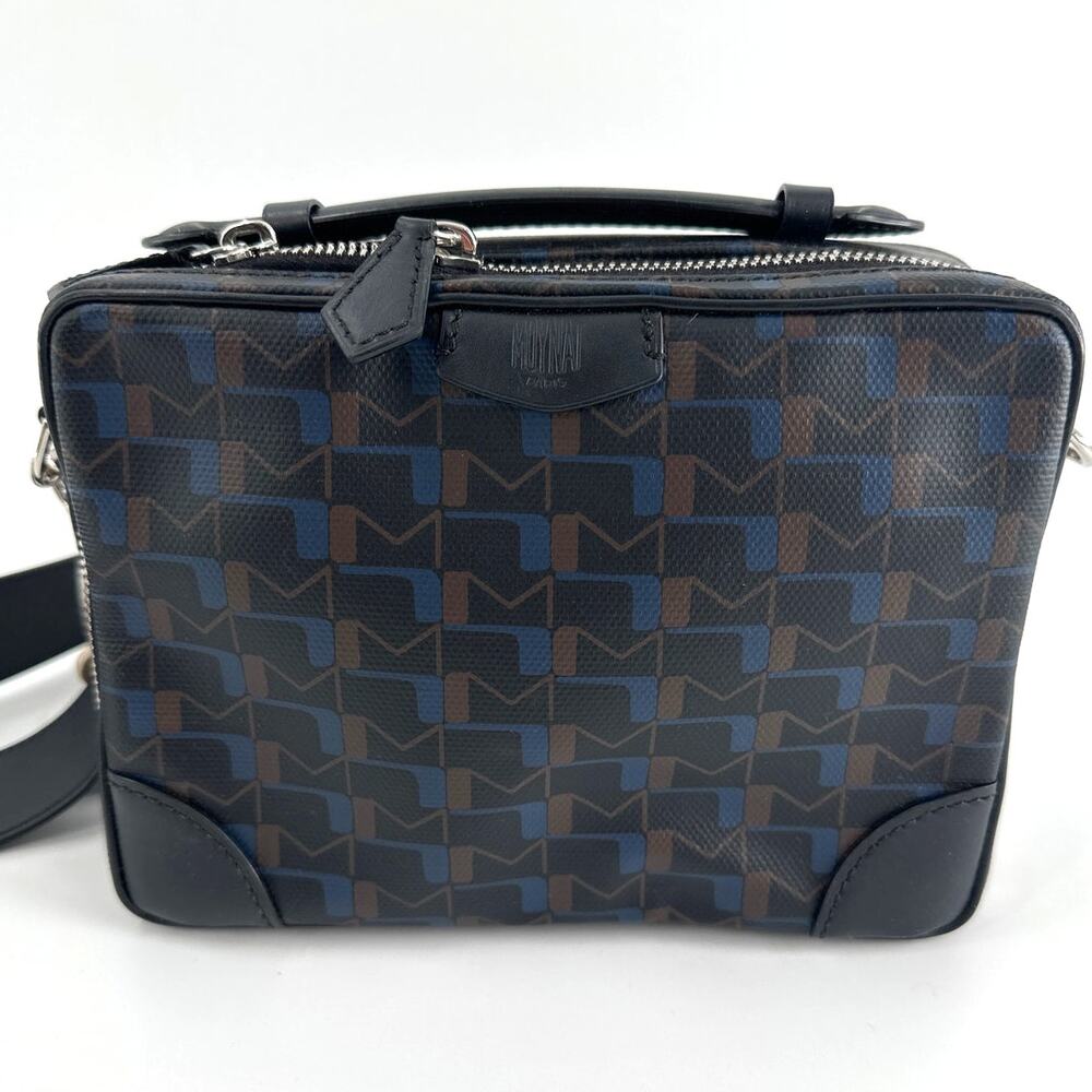 Moynat Paris Leather Signature Print Crossbody Bag